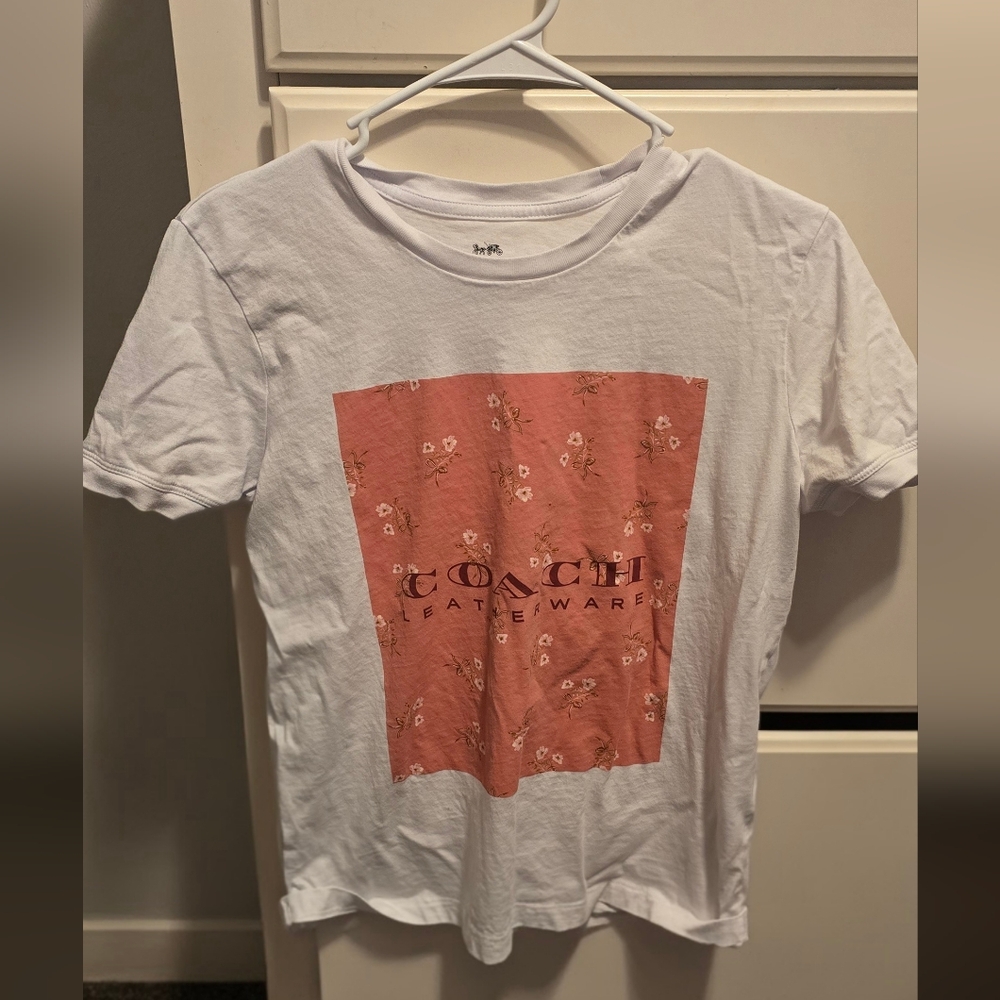 Coach White Graphic Tee
